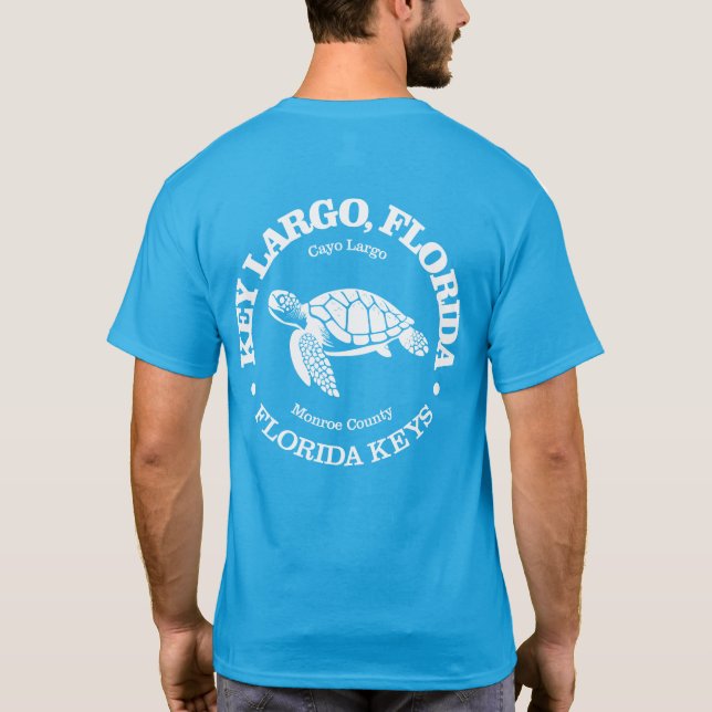Camiseta Key Largo (tartaruga marinha) (Verso)