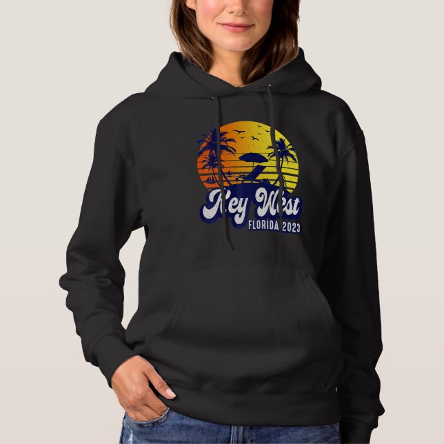 Camiseta Key West 2023 Florida Sunset Beach Retro (Frente)