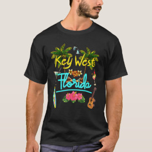 Camiseta Key West Florida Beach Summer Palm Surf Sun Set Pa