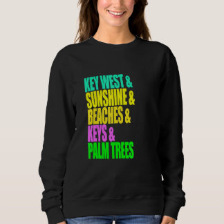 Camiseta Key West Florida Beaches Palm Trees Sunshine Vacat