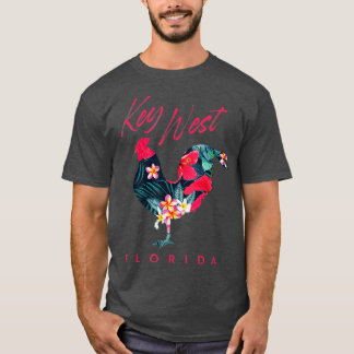 Camiseta Key West Florida Chicken Flower Hibiscus Sou