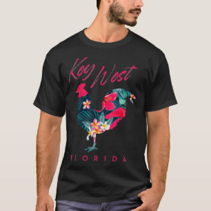 Camiseta Key West Florida Chicken Flower Hibiscus Sou