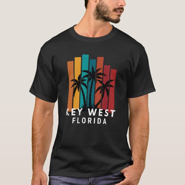 Camiseta Key West Florida Family Vacing Beach Tropical (Frente)
