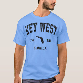 Camiseta Key West Florida FL Vintage - Esportes Negros Atle