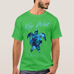 Camiseta Key West Florida Hibiscus Flower Sea Turtle Lover