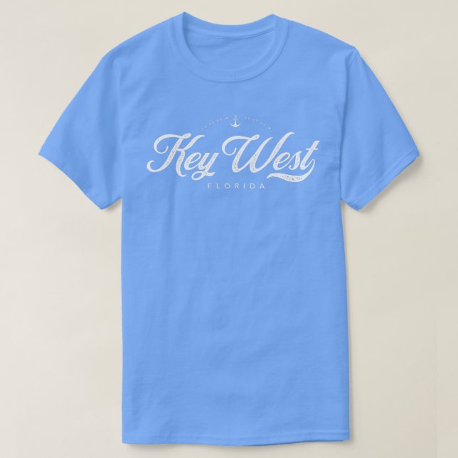 Camiseta Key West Florida Keys Retro (Frente do Design)