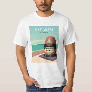 Camiseta Key West Florida Mile Zero Viagens vintage