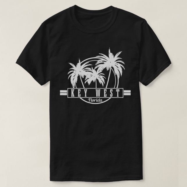 Camiseta Key West Florida Palm Tree Gift (Frente do Design)