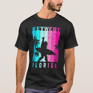 Camiseta Key West Florida Retro Beach Sunset Summer Vibes A