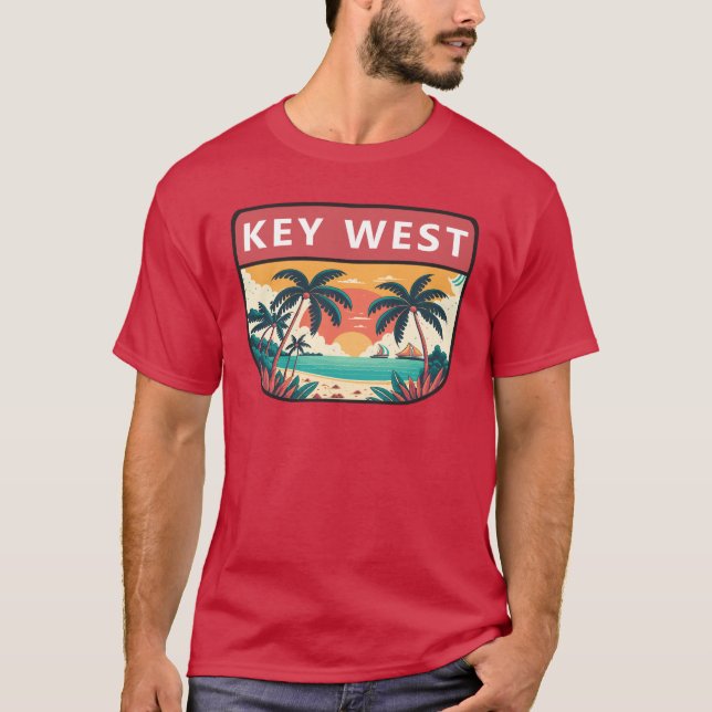 Camiseta Key West Florida Retro Emblem (Frente)
