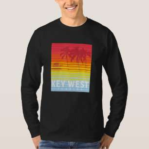 Camiseta Key West Florida Retro Sunset Palm Trees