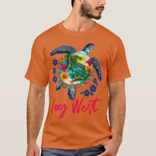 Camiseta Key West Florida Sea Turtle Hibiscus Summer Vacat
