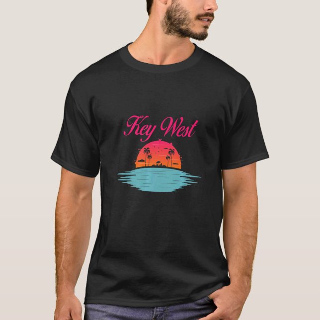 Camiseta Key West Florida Summer Sunset Folidays Vacy Fami (Frente)
