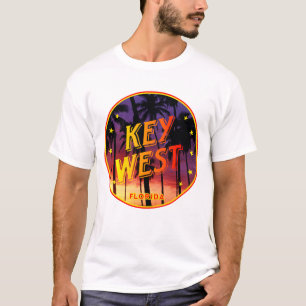 Camiseta Key West, pôr do sol na Flórida e palmeiras