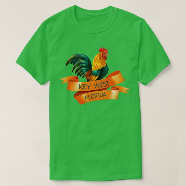 Camiseta Key West Rooster (Frente do Design)