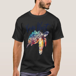 Camiseta Key West Sea Turtle Florida Floral Matching Family