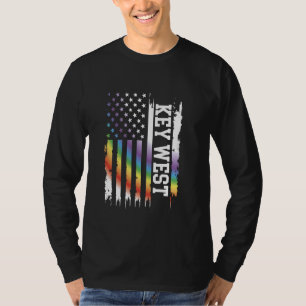 Camiseta Key West United States afligiu Rainbow com US Fla