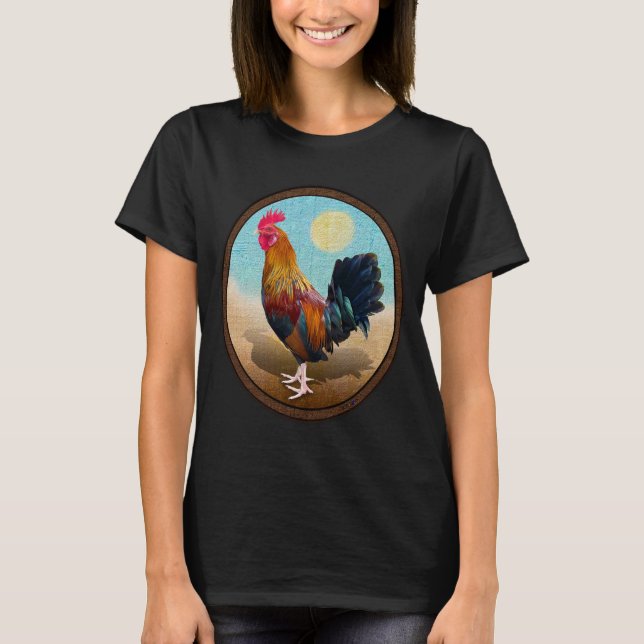 Camiseta Key West - Vintage Oval do Gypsy Rooster (Frente)