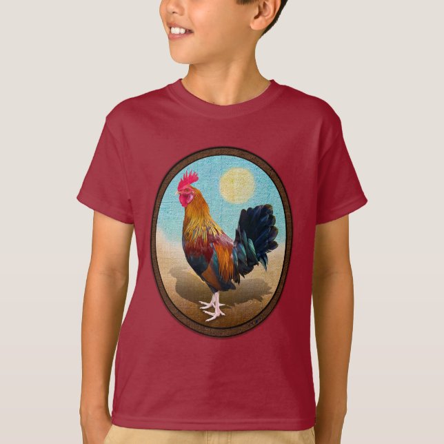 Camiseta Key West - Vintage Oval do Gypsy Rooster (Frente)