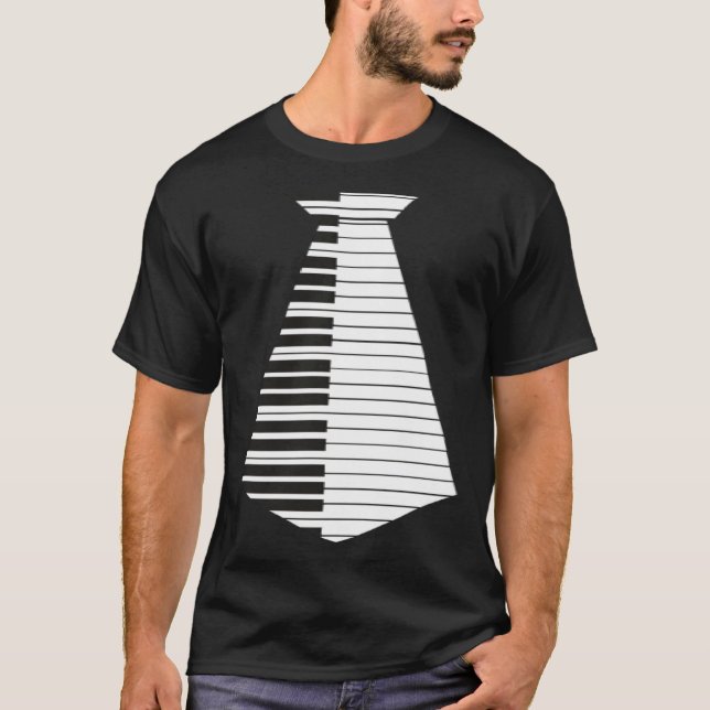 Camiseta Keyboard pianist piano tie musician (Frente)