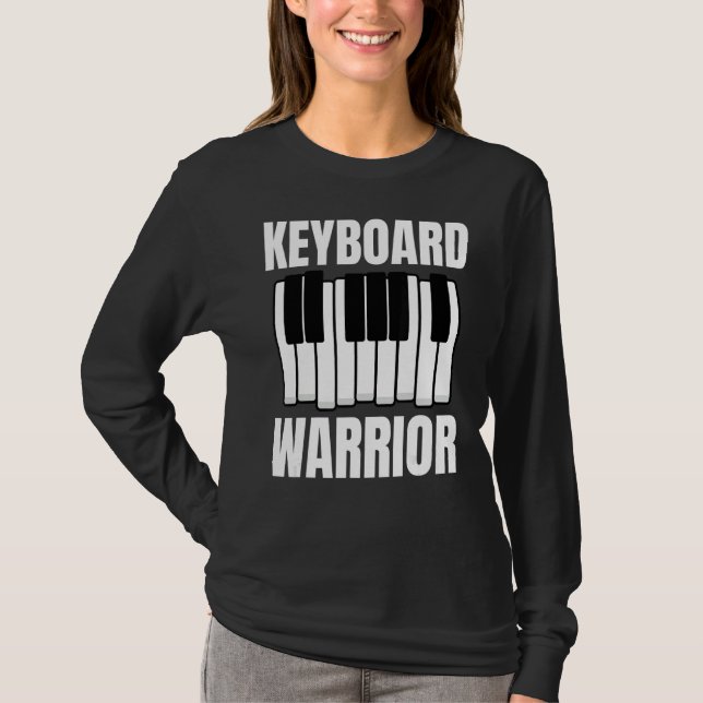 Camiseta Keyboard Warrior Synth Music Producer Synthesizer (Frente)