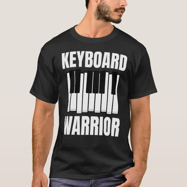 Camiseta Keyboard Warrior Synth Music Producer Synthesizer (Frente)