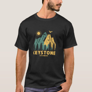 Camiseta Keystone Mounts Colorado Caminhando ao ar livre Vi