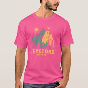 Camiseta Keystone Mounts Colorado Caminhando ao ar livre Vi