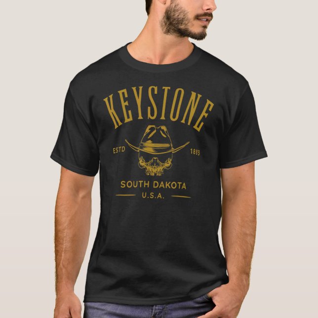 Camiseta Keystone South Dakota Style Souvenir (Frente)