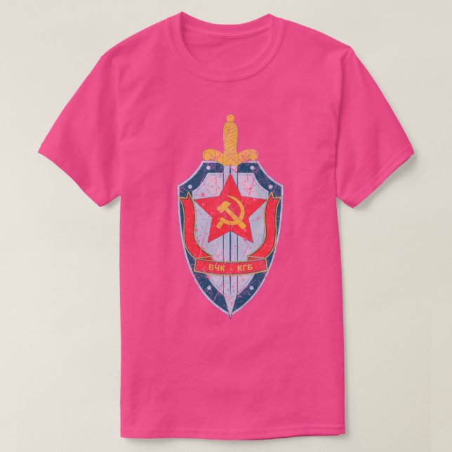 Camiseta KGB CCCP União Soviética Rússia (Frente do Design)