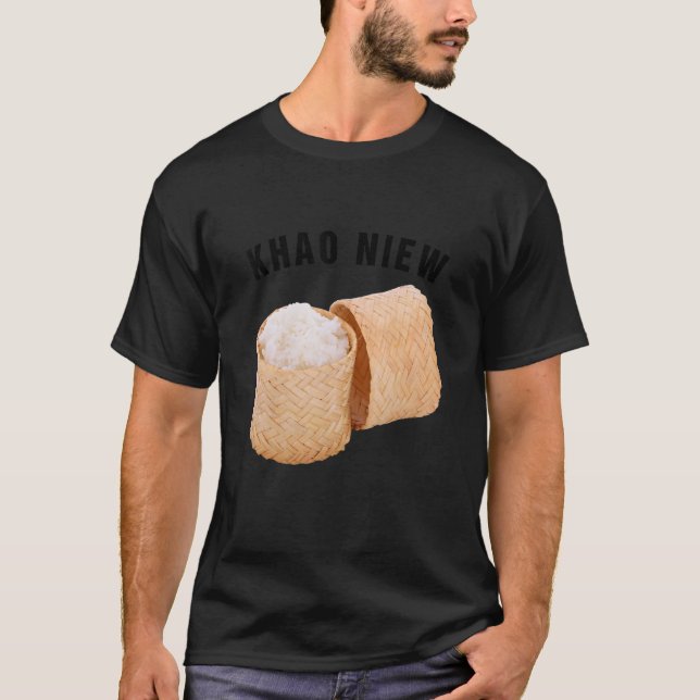 Camiseta Khao Niew Sticky Rice Pote Laos Comida tailandesa  (Frente)