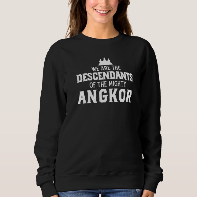 Camiseta Khmer Angkor Mighty Typografia do Camboja (Frente)