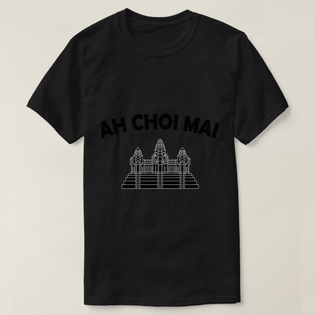 Camiseta Khmer Cambodian Ah Choi Mai Reino do Camboja Ele (Frente do Design)