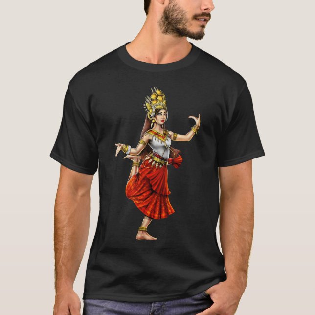 Camiseta Khmer Cambodian Apsara Dancer (Frente)