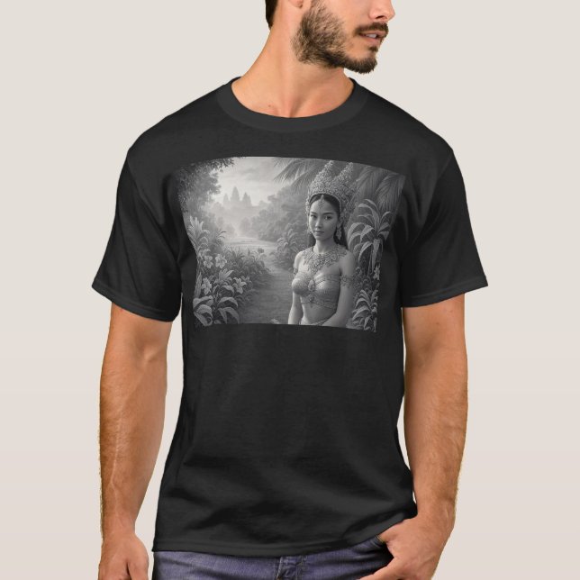 Camiseta Khmer Princess A Caminho De Angkor Wat (Frente)