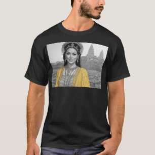 Camiseta Khmer Princess Gracing Angkor Wat
