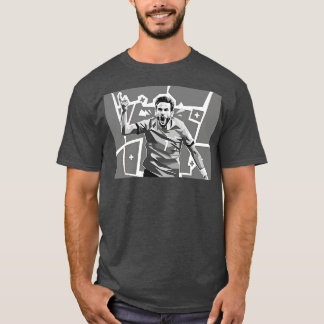 Camiseta Khvicha Kvaratskhelia em tons de cinza TShirt
