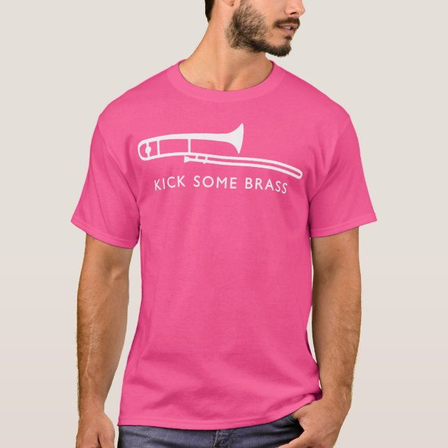 Camiseta Kick Brass Trombone Divertido Marching Banda Camp  (Frente)
