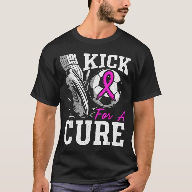 Camiseta Kick For A Breast Cancer Awareness Nk Ribbon Socce (Frente)