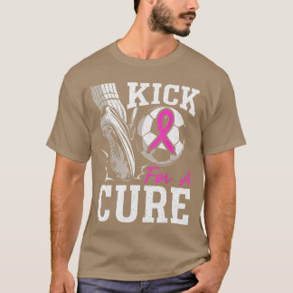 Camiseta Kick for A Cure Breast Cancer Awareness Pink Ribbo