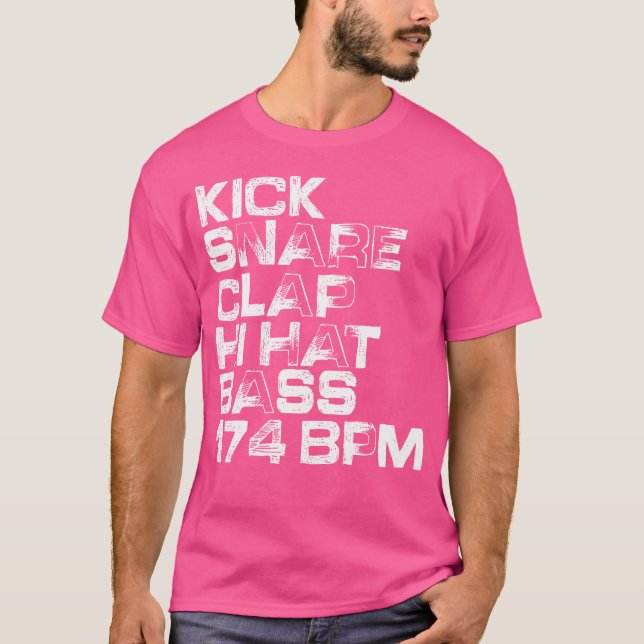Camiseta Kick Snare Clap Hi Hat Bass 174 Bpm Sintetizador D (Frente)
