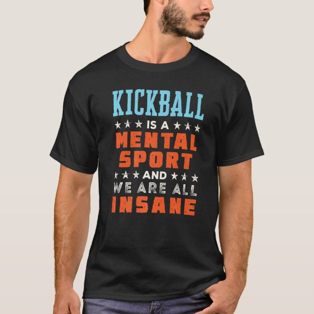 Camiseta Kickball é treinador de jogadores de esporte menta (Frente)