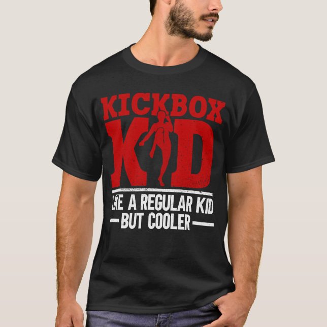 Camiseta Kickbox Kid - Like A Regular Kid But Cooler - (Frente)