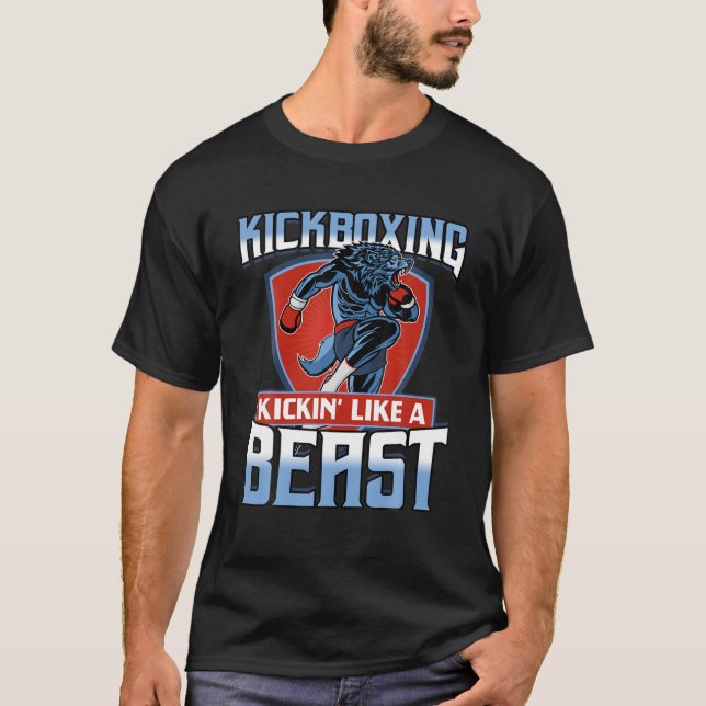 Camiseta Kickboxe Como Uma Besta Ou Chuva Como Uma Besta Pa (Frente)