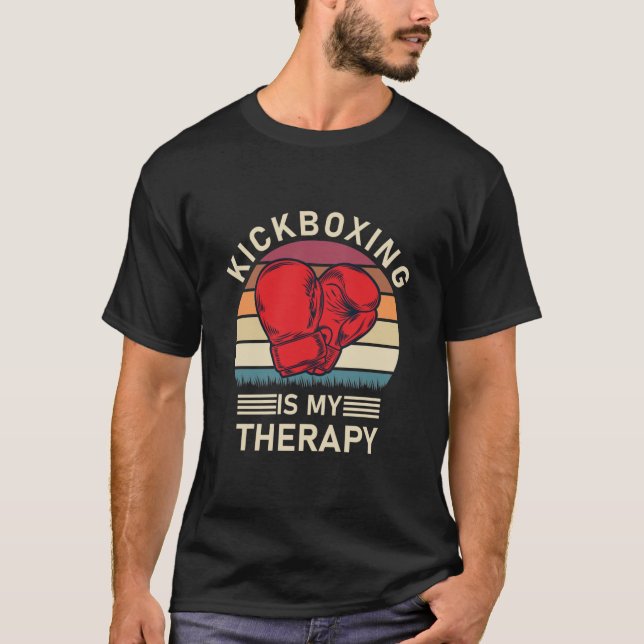 Camiseta Kickboxe É Minha Terapia - Boxing - Boxer (Frente)
