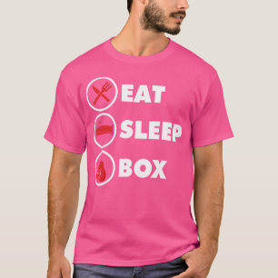 Camiseta Kickboxer Coma Caixa de Sono Engraçada Boxer Boxer