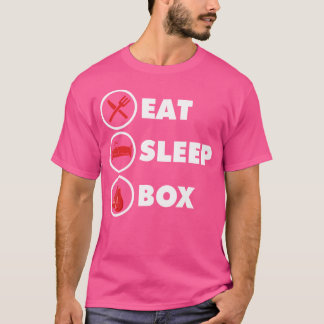 Camiseta Kickboxer Coma Caixa de Sono Engraçada Boxer Boxer