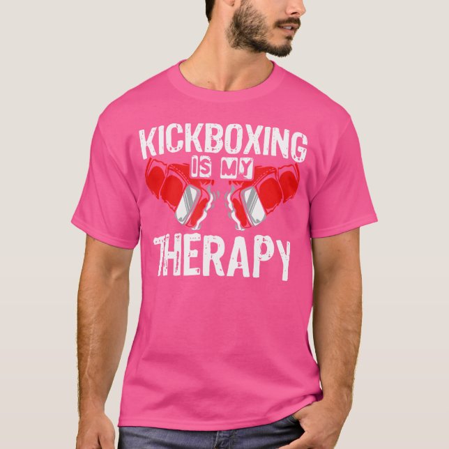 Camiseta Kickboxer É Minha Terapia Mma Kickboxer (Frente)