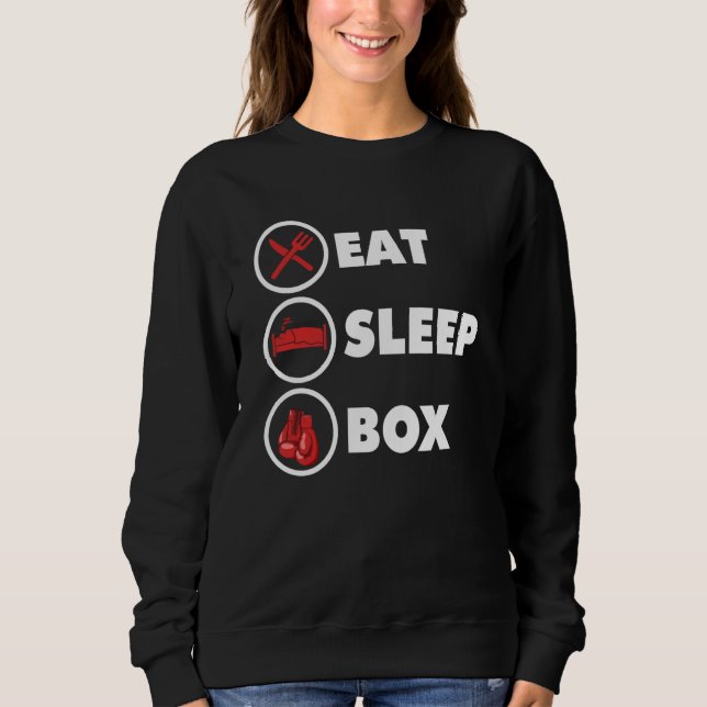 Camiseta Kickboxer Eat Sleep Box Boxing Boxer Kickboxing (Frente)