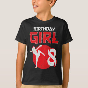 Camiseta Kickboxing Aniversário de 8 Anos de Idade Mma Arte